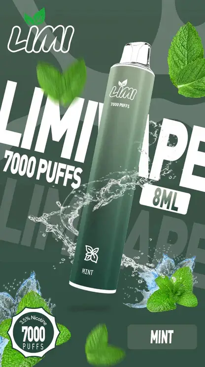 LIMI拋棄式一次性7000口-1.webp LIMI 7000口拋棄式電子煙|主打極致冰爽層次與強勁擊喉感|適合偏好強烈擊喉體感與沁涼風味的玩家