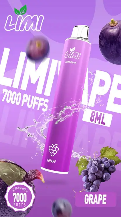 LIMI拋棄式一次性7000口-3.webp LIMI 7000口拋棄式電子煙|主打極致冰爽層次與強勁擊喉感|適合偏好強烈擊喉體感與沁涼風味的玩家
