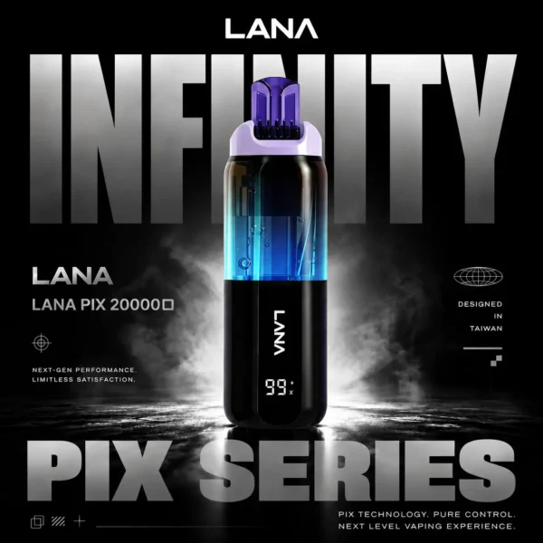 LANA PIX 閃光彈 20000口拋棄式電子煙｜獨家摺疊式吸嘴設計與爆汁霧感體驗｜適合追求高容量與創新體驗的玩家