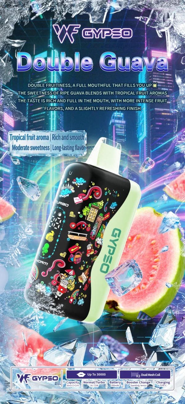 GYPSO滿天星30000口抛棄式電子煙-11 GYPSO 滿天星 30000口拋棄式電子煙|雙模式功率調節與雙網芯霧感體驗|適合追求高容量與進階口感的玩家